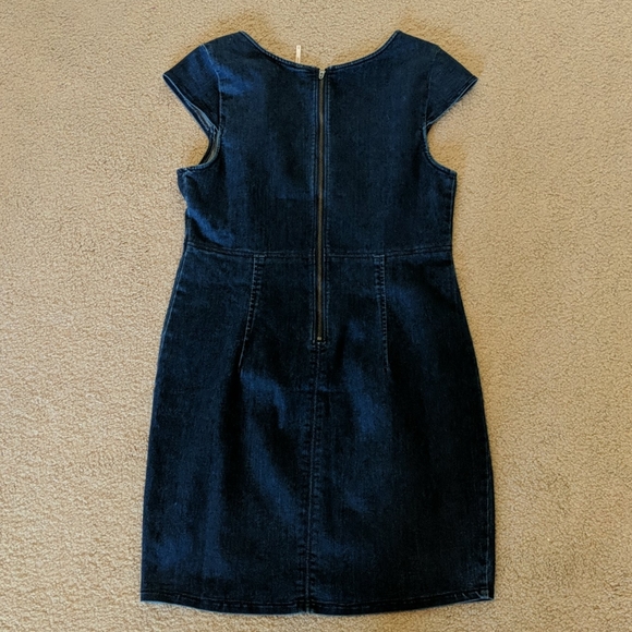 Free People Denim Fitted Dress Sz. M - Picture 4 of 4